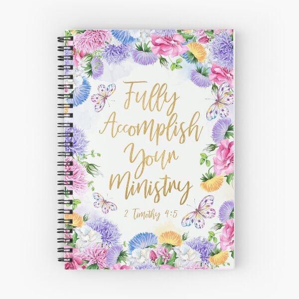 Item preview, FULLY ACCOMPLISH YOUR MINISTRY (Floral Design) designed and sold by Paper Bee Gift Shop.