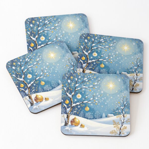 Item preview, Where snow whispers and stars dream – winter magic meets golden light & silent enchantment designed and sold by FotoworldEdel.