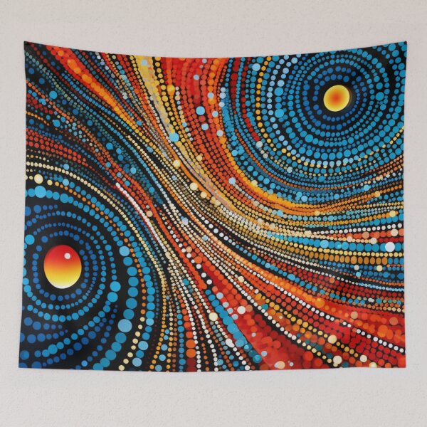 Item preview, Aboriginal Inspired Dot Art - Two Water Hubs and Lava designed and sold by GrinGalore.