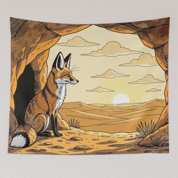 Item preview, Desert Fox In His Desert World designed and sold by Leslie Montgomery Art.
