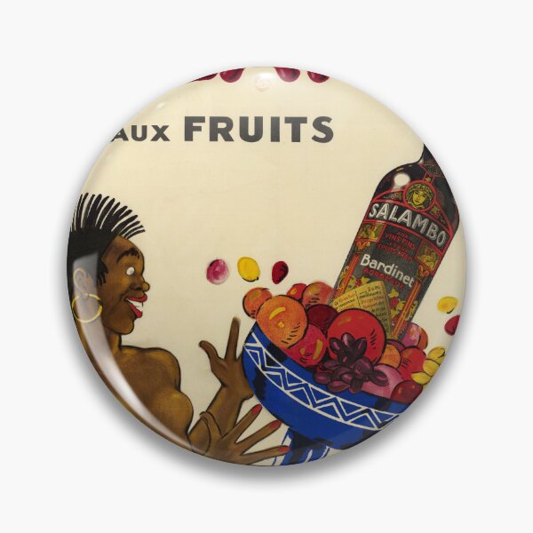 Item preview, Vintage Art Deco Poster | Salambo Vin aux Fruits | African Woman with Fruit & Wine | Bardinet Wine Advertisement designed and sold by artofuniverse.