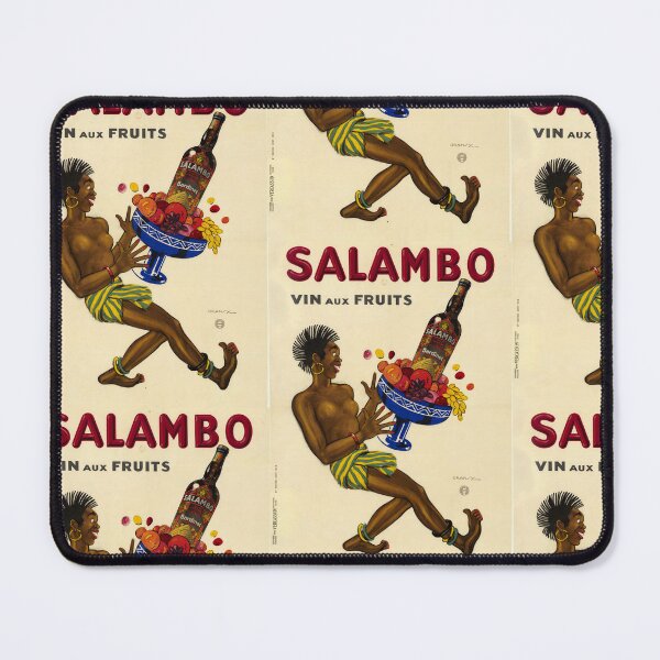 Item preview, Vintage Art Deco Poster | Salambo Vin aux Fruits | African Woman with Fruit & Wine | Bardinet Wine Advertisement designed and sold by artofuniverse.