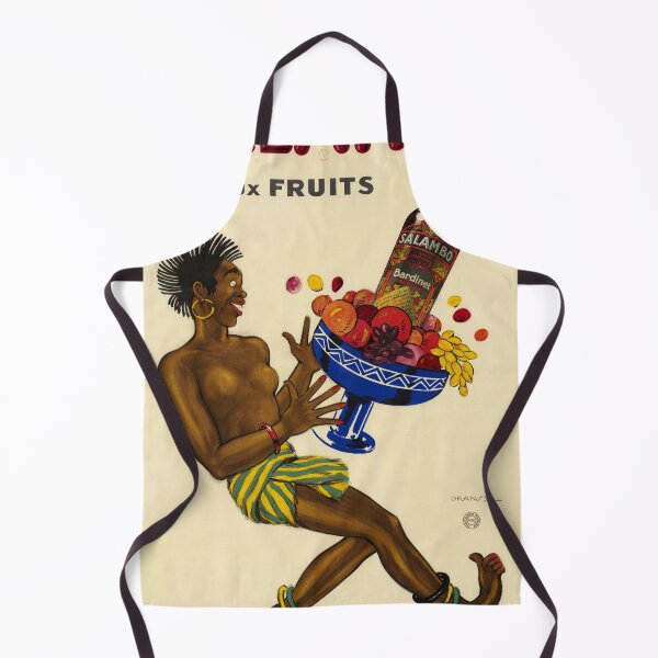 Item preview, Vintage Art Deco Poster | Salambo Vin aux Fruits | African Woman with Fruit & Wine | Bardinet Wine Advertisement designed and sold by artofuniverse.