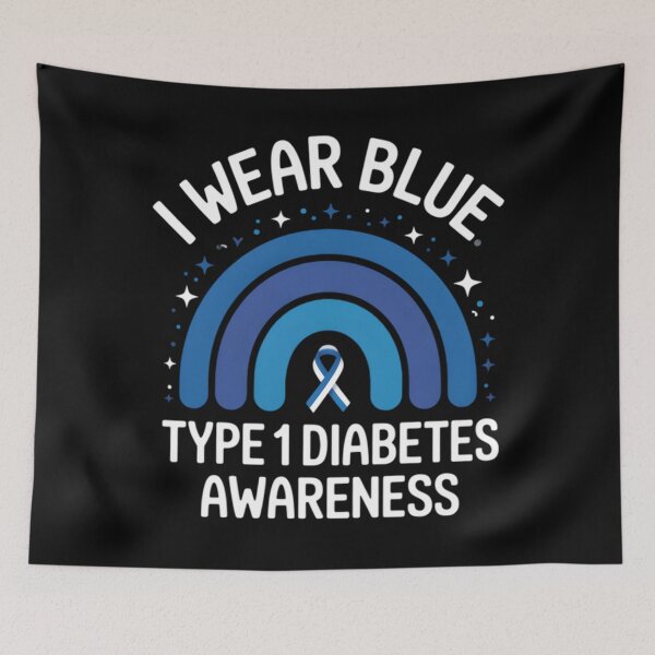 Item preview, I Wear Blue Type 1 Diabetes Awareness designed and sold by MatthewConer.