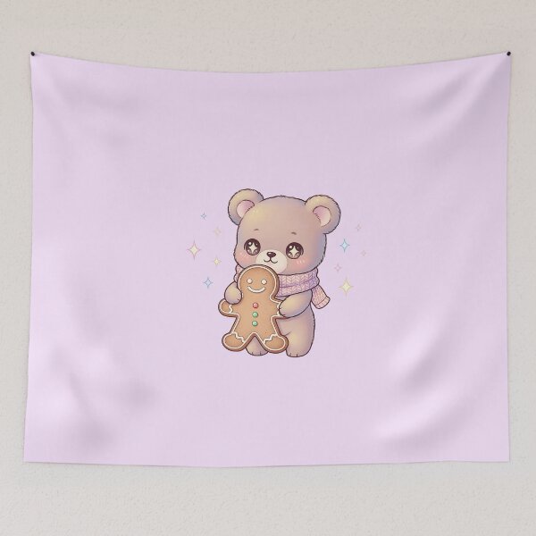 Item preview, Pastel Kawaii Baby Bear with Gingerbread designed and sold by Itsheartshop.