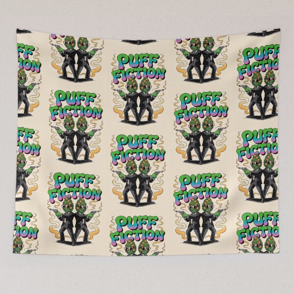Item preview, Puff Fiction weed movies designed and sold by GreenKingShop.