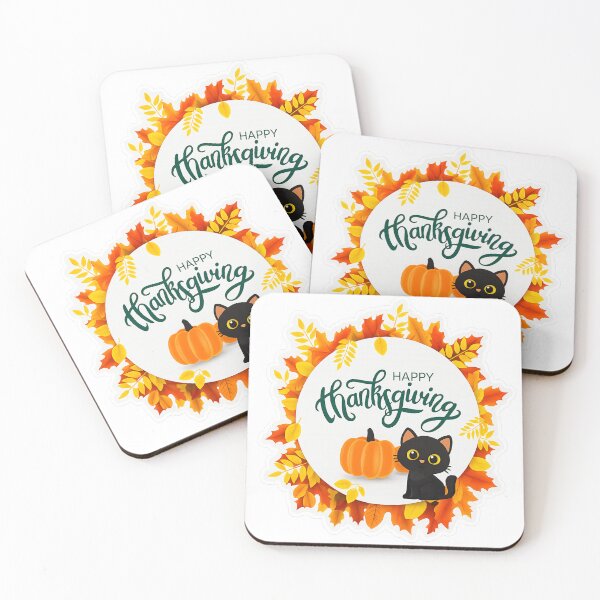 Item preview, A Perfect Thanksgiving with Black Kitten designed and sold by Cat-loveparttime.