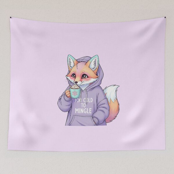 Item preview, Pastel Kawaii Fox in Cozy Hoodie designed and sold by Itsheartshop.