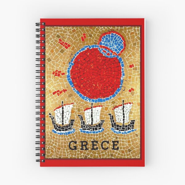 Item preview, GREECE : Ancient Greek Mosaic GRECE Boat Print designed and sold by posterbobs.