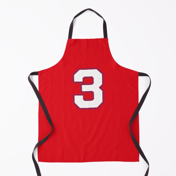 Item preview, Jersey Number 3 / Player Shirt Number Three (White with Blue Outline) designed and sold by STUDIO-72.