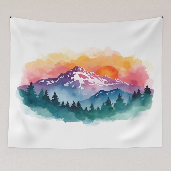 Item preview, Sunrise Over the Painted Peaks designed and sold by HeavyFeatherz.