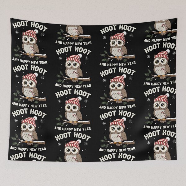 Item preview, Cute Owl Christmas and New Year Art designed and sold by graphicnew.