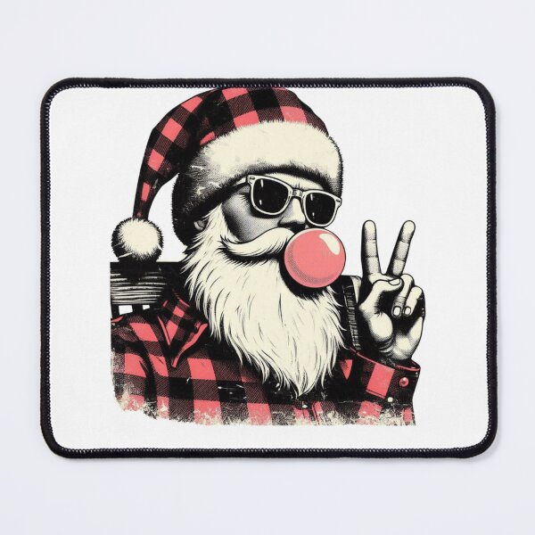 Item preview, Hipster Santa Blowing Bubble Gum – Punk Christmas Design Classic T-Shirt designed and sold by inkfluenceart.