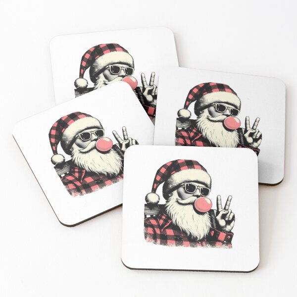 Item preview, Hipster Santa Blowing Bubble Gum – Punk Christmas Design Classic T-Shirt designed and sold by inkfluenceart.