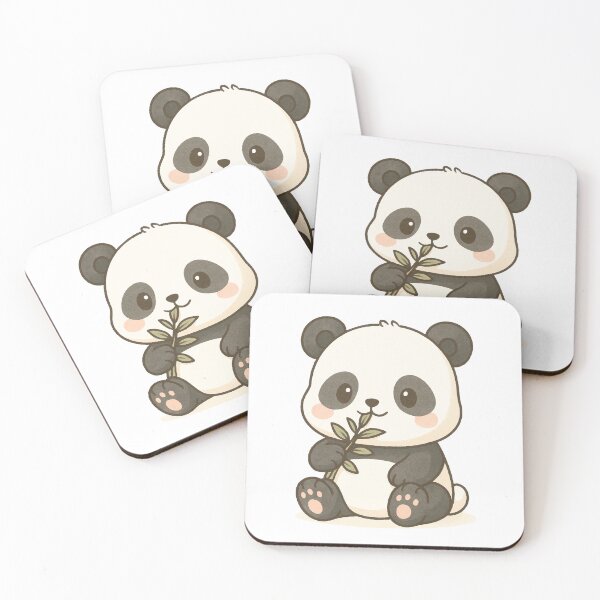 Item preview, Cute Kawaii Baby Panda Eating Bamboo designed and sold by DaEeX.