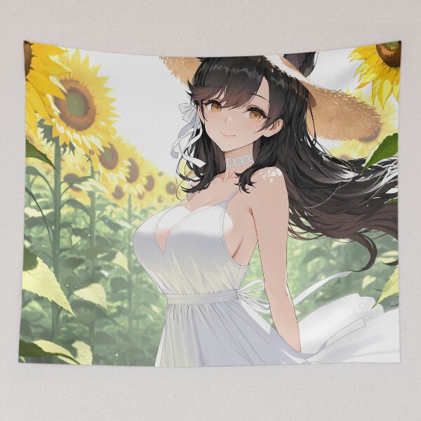Item preview, Atago Sunflower Grace White Dress Azur Lane Anime Girl designed and sold by thedarvills.