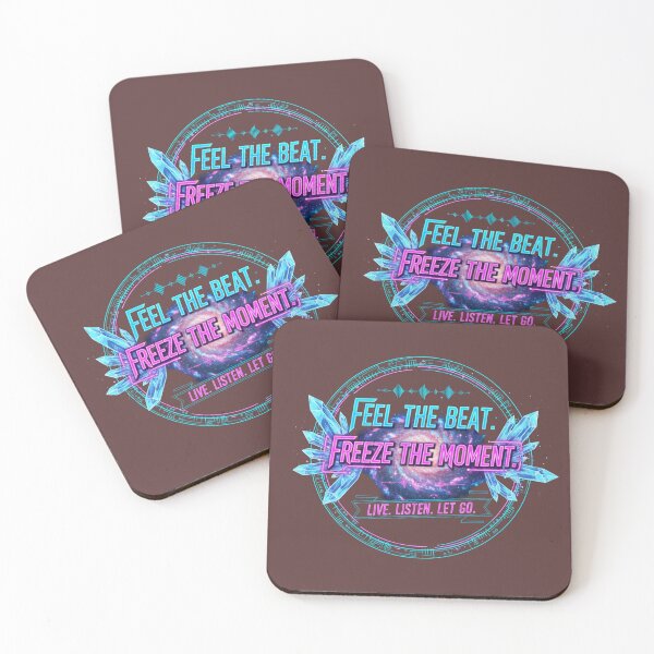 Item preview, Feel the Beat. Freeze the Moment." EDM Neon Galaxy Crystals Design designed and sold by Sushikidsntoddlers.