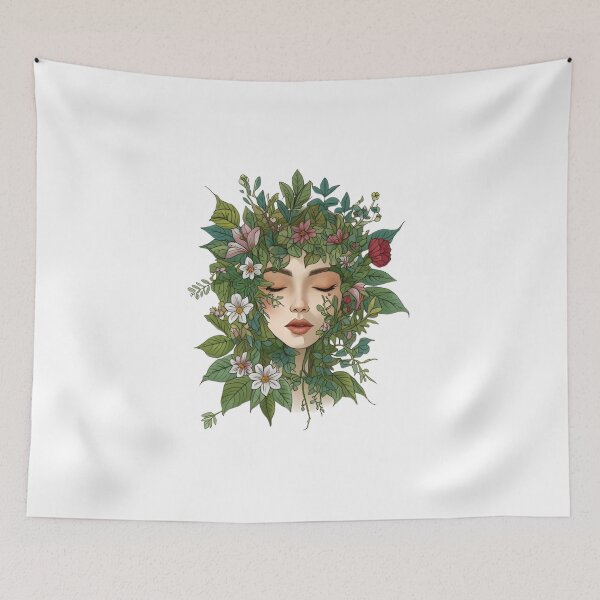 Item preview, ? Submerged in Leaves: A Botanical Embrace designed and sold by catcurio.