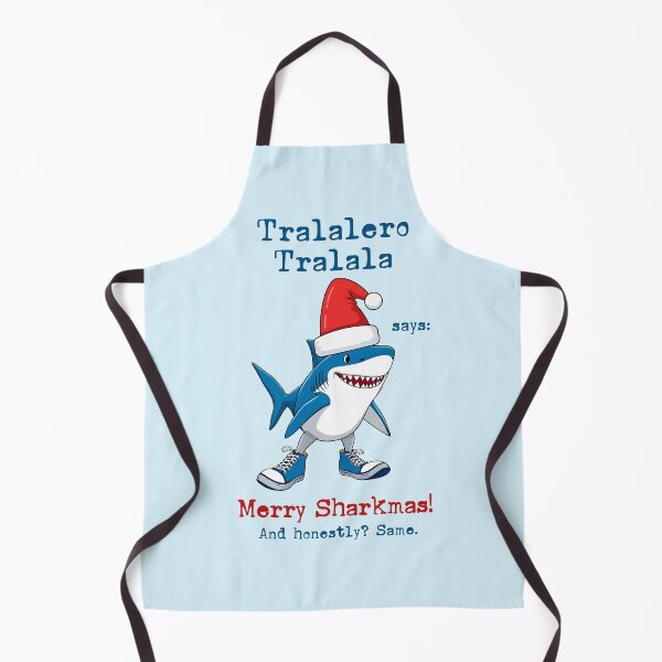 Item preview, Tralalero Tralala Says Merry Sharkmas – Funny Cartoon Shark Christmas Meme designed and sold by EmeraldeaArt.