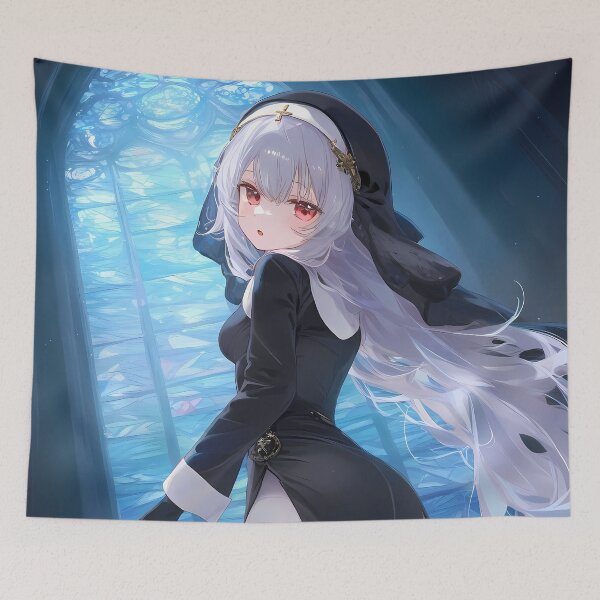Item preview, Anime Graceful Laffey Devotion Amid Blue Cathedral Glow in Azur Lane designed and sold by thedarvills.