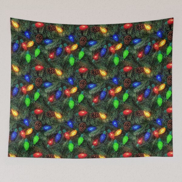 Item preview, Spruce Seamless Real Christmas Tree Camo and Printed Lights Pattern designed and sold by ChattanoogaTee.