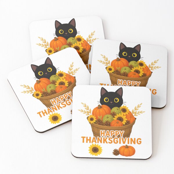 Item preview, Thanksgiving Cat with Harvest  designed and sold by Cat-loveparttime.