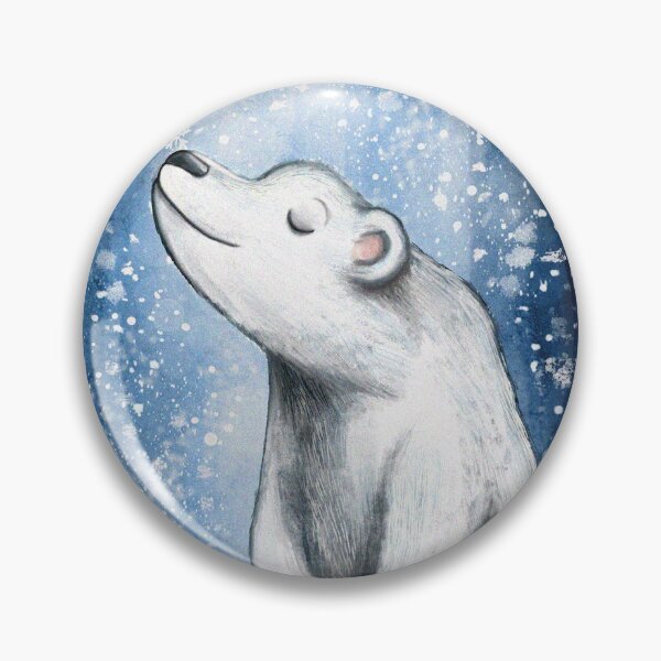 Item preview, Polar Bear in the snow hand drawn illustration art designed and sold by Vintage Designs +.
