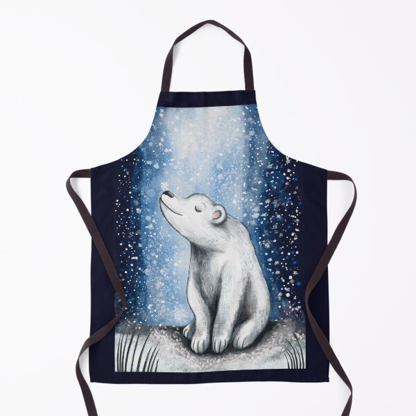 Item preview, Polar Bear in the snow hand drawn illustration art designed and sold by Vintage Designs +.