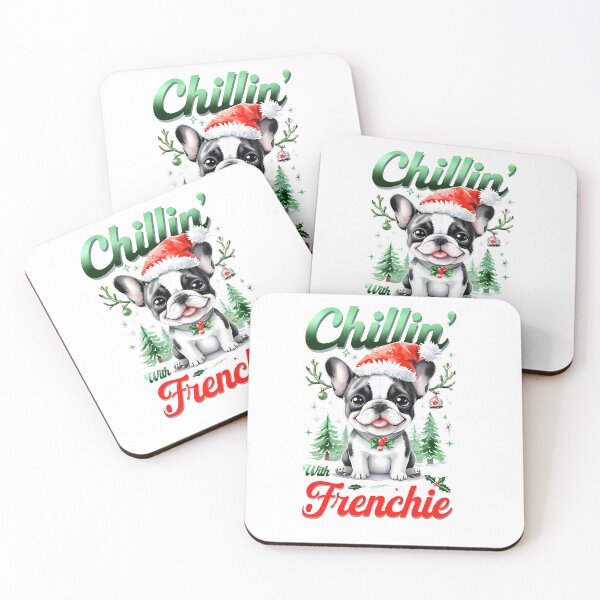 Item preview, Chillin' With Frenchie French Bulldog Christmas T-Shirt & Gift designed and sold by ArtisticDesignsbyLinda.