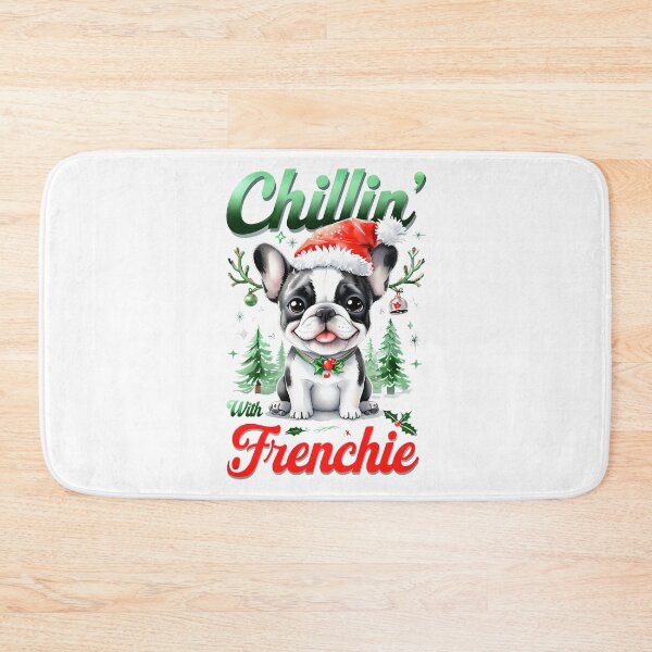 Item preview, Chillin' With Frenchie French Bulldog Christmas T-Shirt & Gift designed and sold by ArtisticDesignsbyLinda.