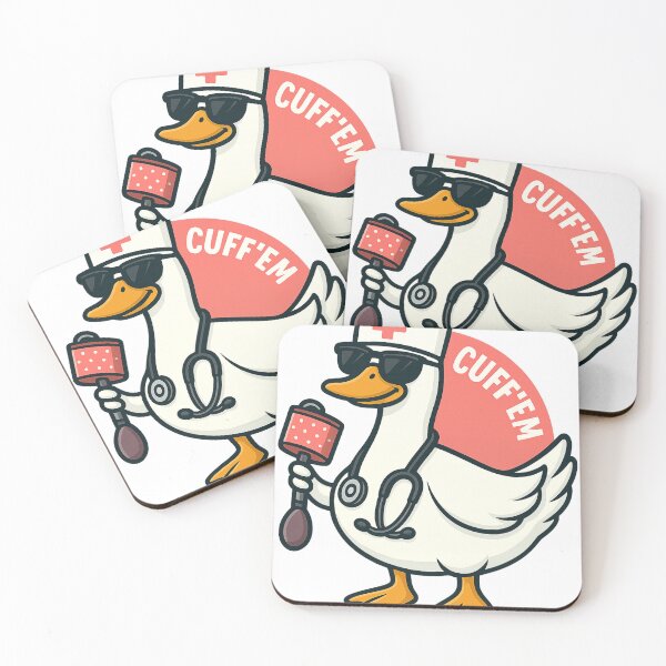 Item preview, Cuff 'Em Funny Nurse Pun Goose Medical Humor Duck Sunglasses designed and sold by haitrieuic96.