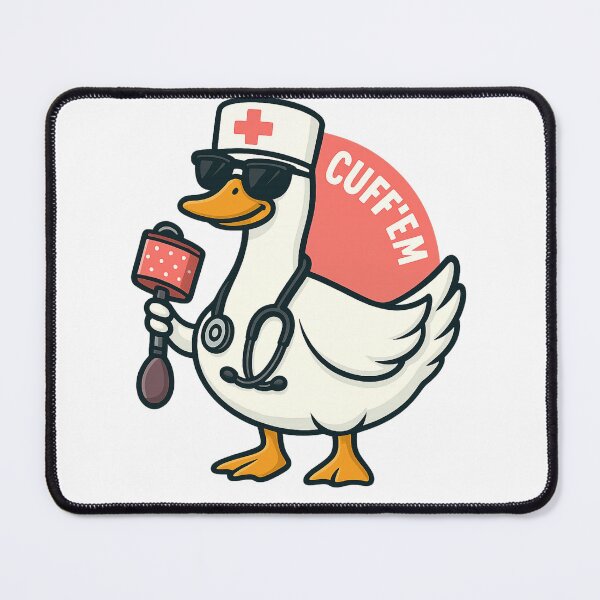 Item preview, Cuff 'Em Funny Nurse Pun Goose Medical Humor Duck Sunglasses designed and sold by haitrieuic96.