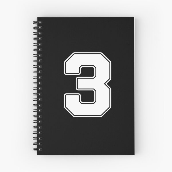 Item preview, Jersey Number 3 / Player Shirt Number Three (White with White Outline) designed and sold by STUDIO-72.