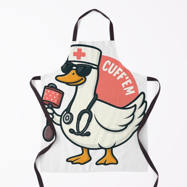 Item preview, Cuff 'Em Funny Nurse Pun Goose Medical Humor Duck Sunglasses designed and sold by haitrieuic96.