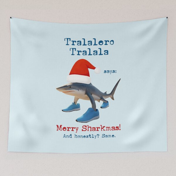 Item preview, Santa Tralalero Tralala – Funny Shark Meme Christmas Design designed and sold by EmeraldeaArt.