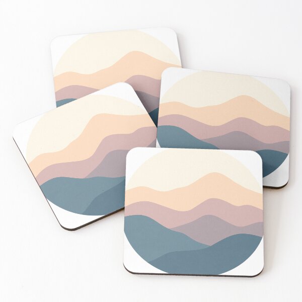 Item preview, Minimalist Layered Pastel Mountain Landscape designed and sold by DaEeX.