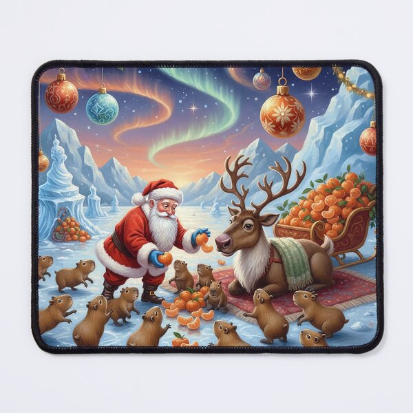 Item preview, Santa Claus gives oranges to capybaras designed and sold by cloud lee.