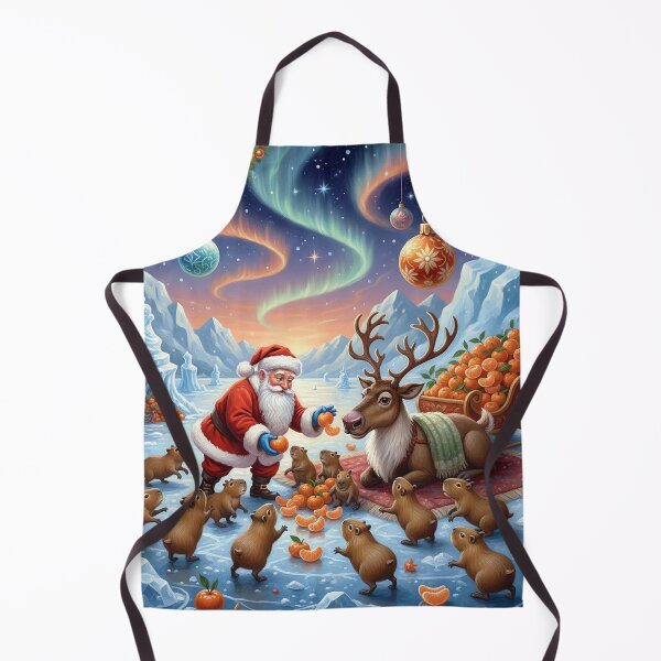 Item preview, Santa Claus gives oranges to capybaras designed and sold by cloud lee.