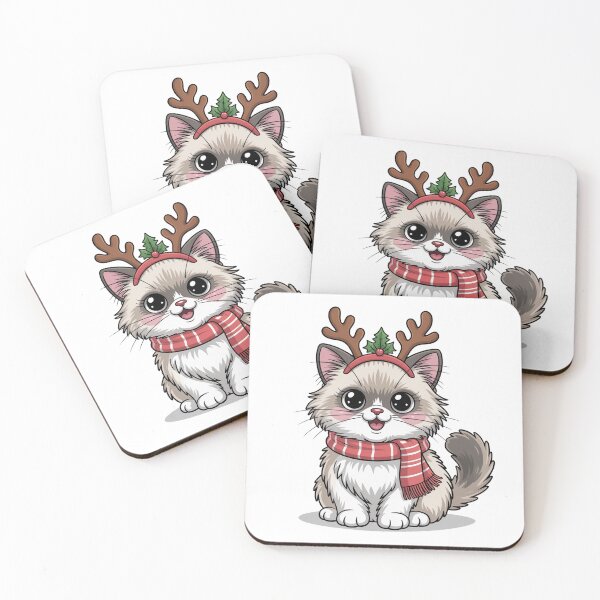 Item preview, Ragdoll cat merry Christmas  designed and sold by kaka8888.