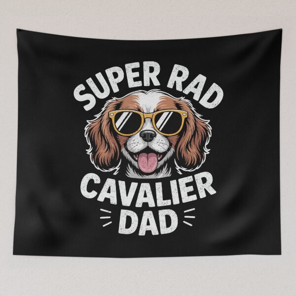 Item preview, Super Rad Cavalier Dad Funny Dog Lover Gift designed and sold by FreshVibe Prints.
