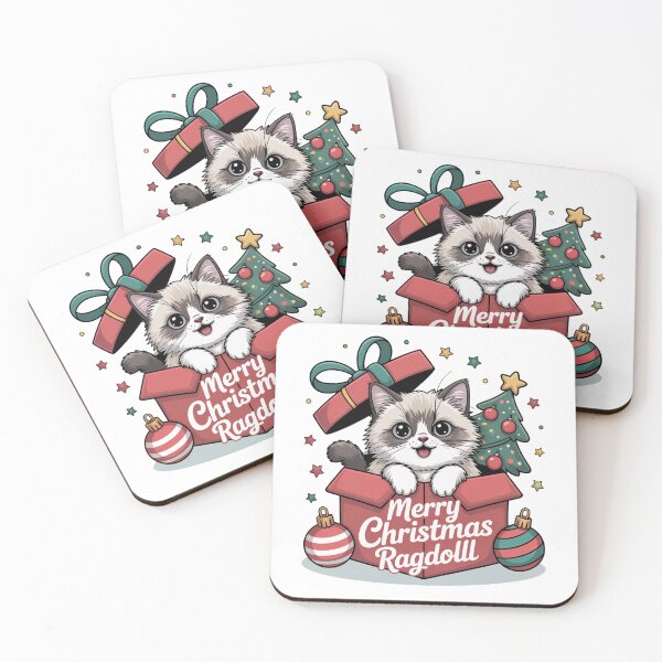 Item preview, Ragdoll cat merry Christmas gift designed and sold by kaka8888.