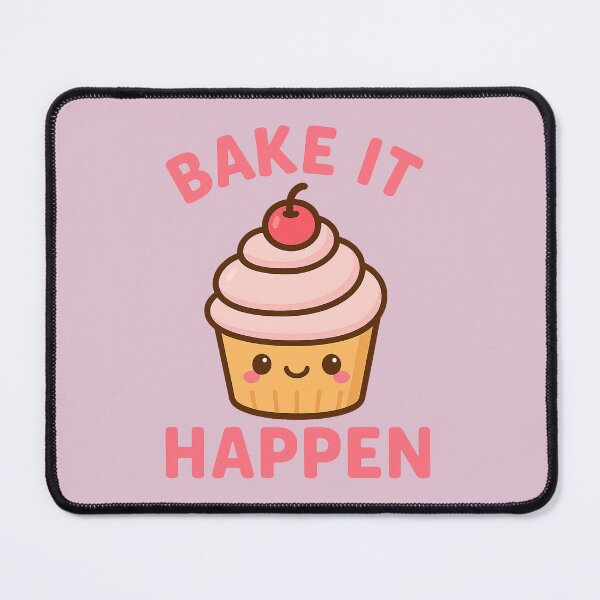 Item preview, Bake It Happen – Cute Kawaii Cupcake Funny Baking Quote Design designed and sold by Dezpro.