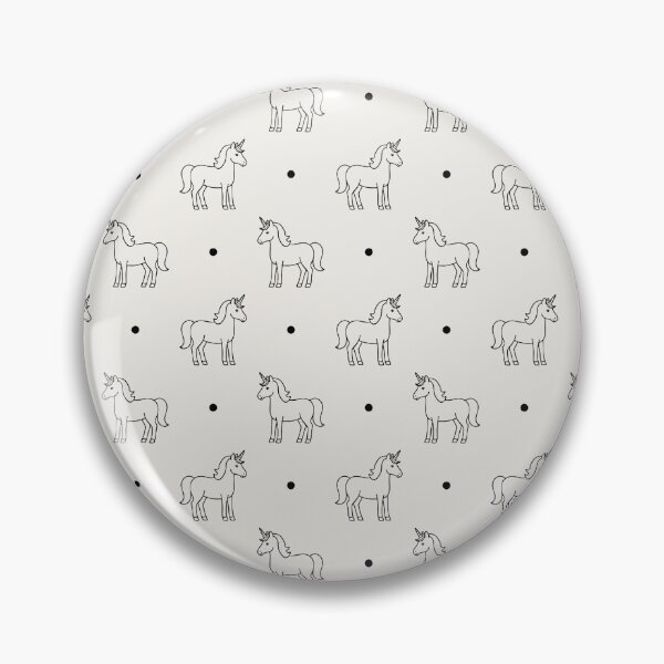 Item preview, Minimalist Cute Unicorns And Polka Dots In Black and White designed and sold by EliveraDesigns.