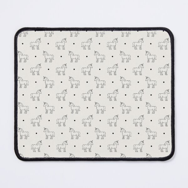 Item preview, Minimalist Cute Unicorns And Polka Dots In Black and White designed and sold by EliveraDesigns.