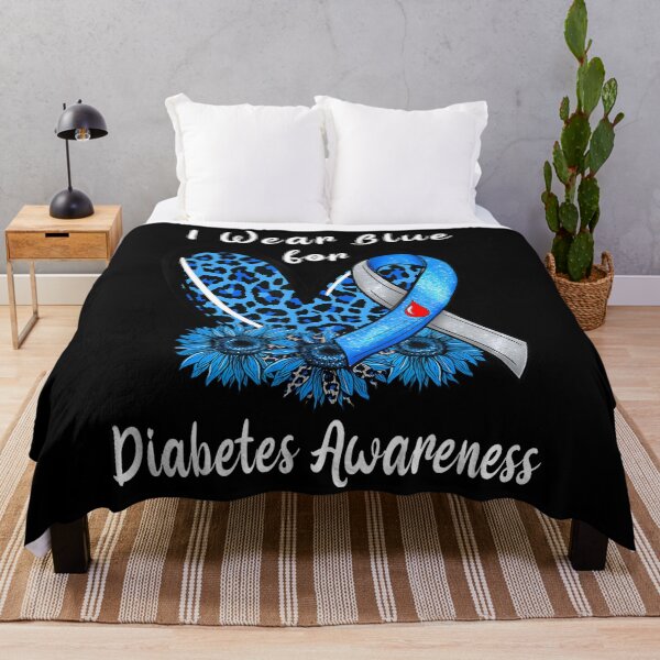 Item preview, Leopard Heart Blue Ribbon I Wear Blue For Diabetes Awareness designed and sold by MatthewConer.