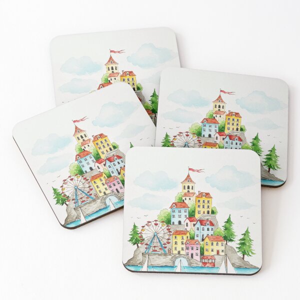 Item preview,  Town on an island designed and sold by Design4uStudio.