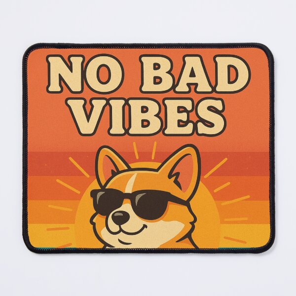 Item preview, Cool Corgi No Bad Vibes Retro Sunset designed and sold by Dogandesighn.