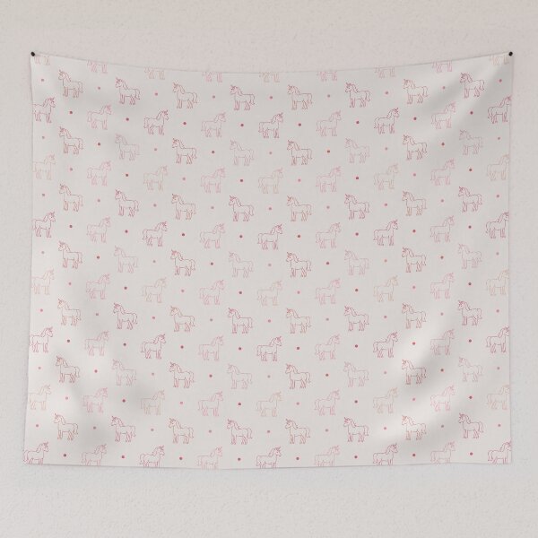 Item preview, Minimalist Cute Unicorns And Polka Dots In Pink Shades designed and sold by EliveraDesigns.