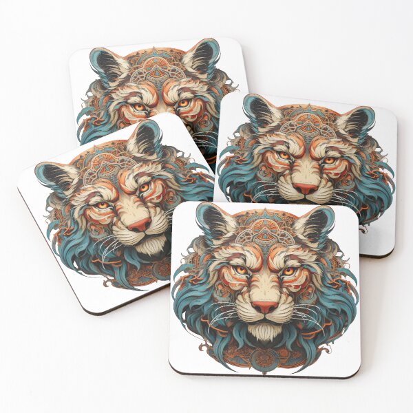 Item preview, Psychedelic Cyber Tiger Mandala Fusion designed and sold by Daagath.