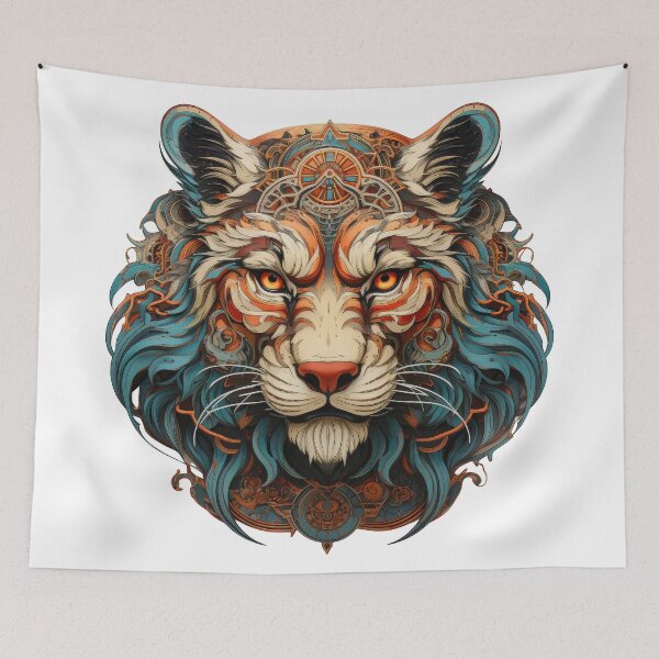Item preview, Psychedelic Cyber Tiger Mandala Fusion designed and sold by Daagath.